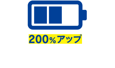 バッテリー持ちが大幅にアップ!