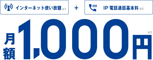 月額1,000円