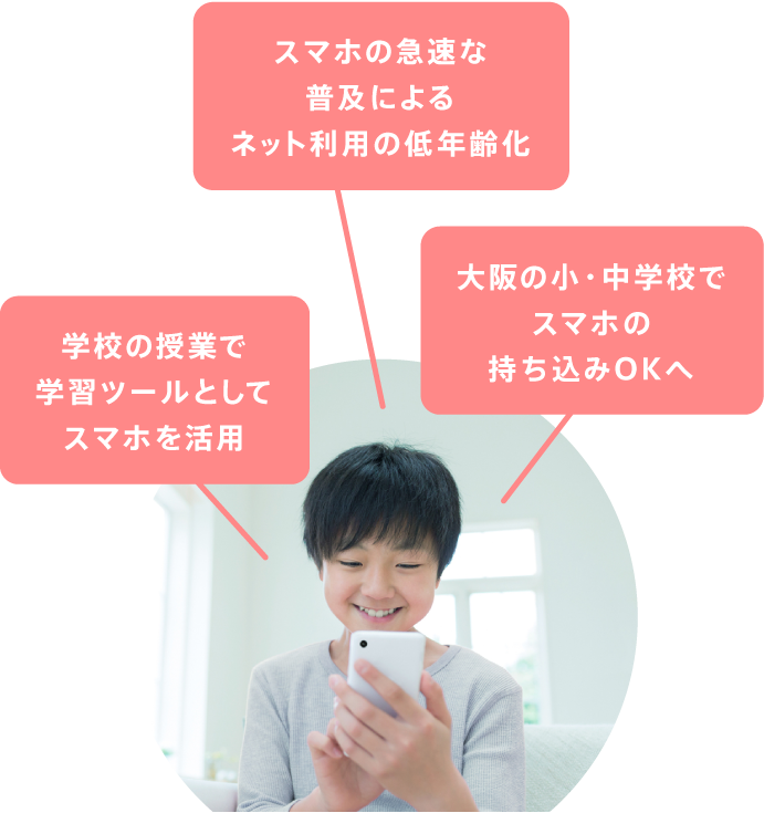 スマホの急速な普及によるネット利用の低年齢化 学校の授業で学習ツールとしてスマホを活用 大阪の小・中学校でスマホの持ち込みOKへ