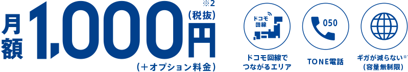 月額1,000円